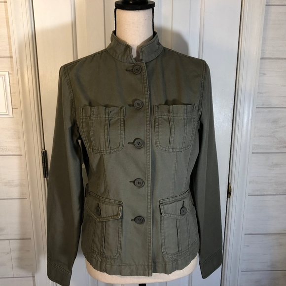 Eddie Bauer Jackets & Blazers - Eddie Bauer Khaki Utility Lightweight Jacket Sz SM